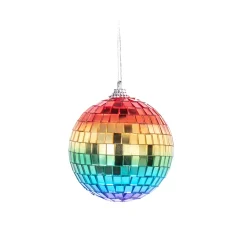 Clearance Sass and Belle Rainbow Mirror Ball Bauble Large
