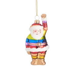 Clearance Sass and Belle Rainbow Santa Shaped Bauble