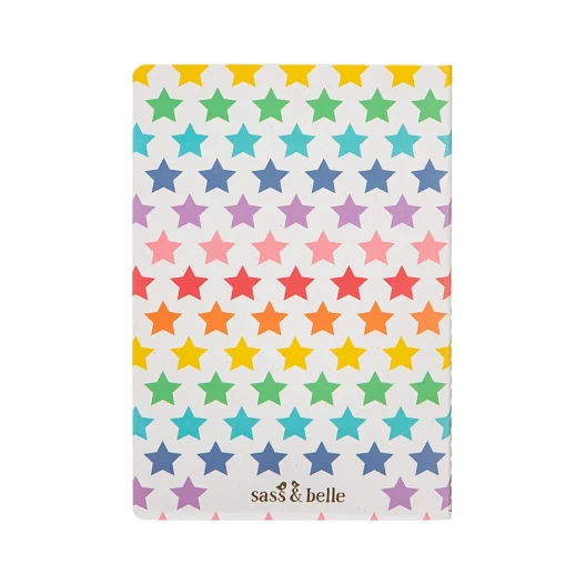 Outlet Sass and Belle Rainbow Stars A5 Notebook