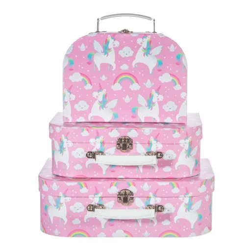 Outlet Sass and Belle Rainbow Unicorn Suitcases - Set of 3