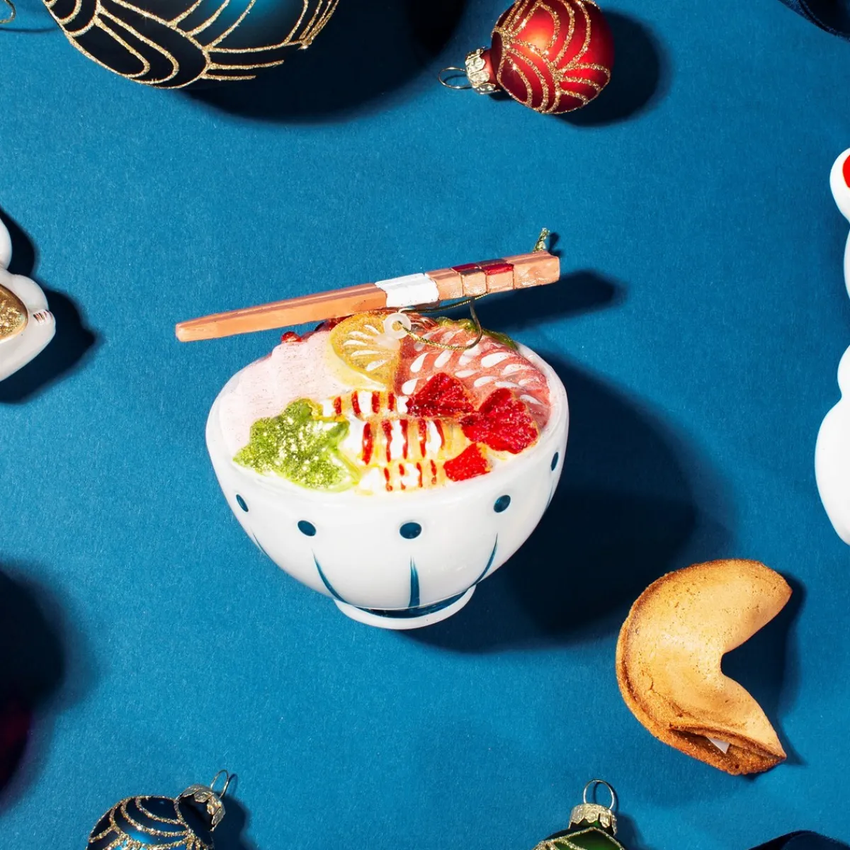 Hot Sass and Belle Ramen Bowl Shaped Bauble