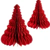 Sale Sass and Belle Red Honeycomb Tree Standing Decoration - Set of 2