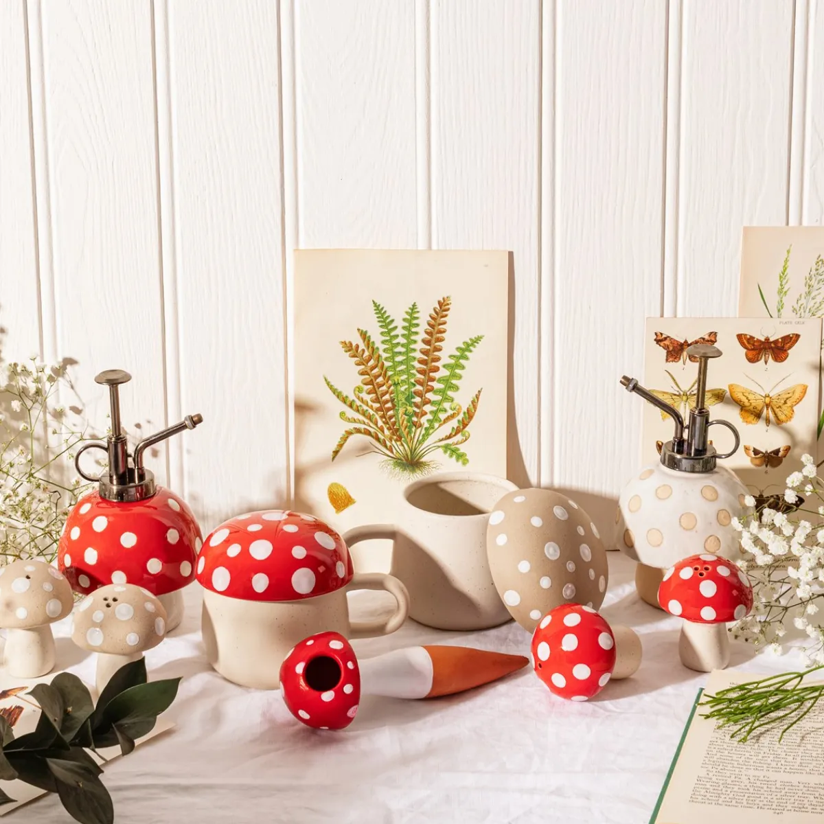 Sass and Belle Red Mushroom Salt & Pepper Shakers