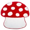 Clearance Sass and Belle Red Mushroom Tufted Bath Mat