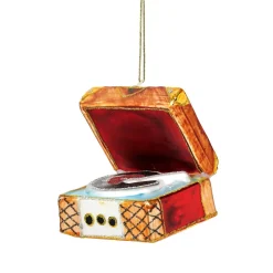 Outlet Sass and Belle Retro Record Player Shaped Bauble