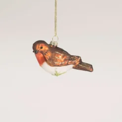 Sass and Belle Robin Perching on a Branch Shaped Bauble