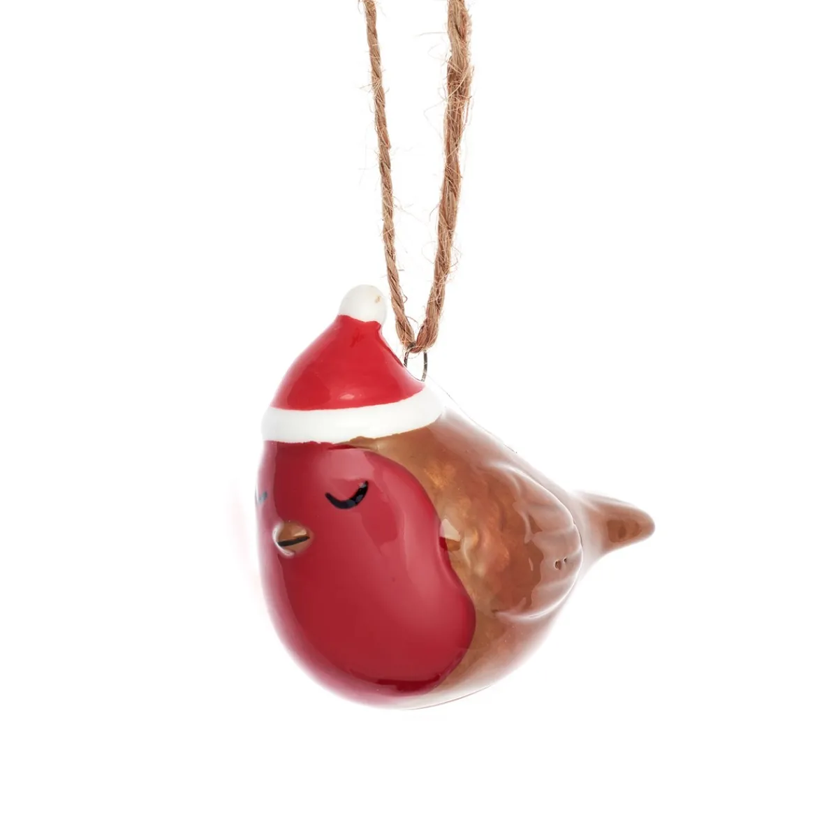 Hot Sass and Belle Robin Shaped Ceramic Hanging Decoration