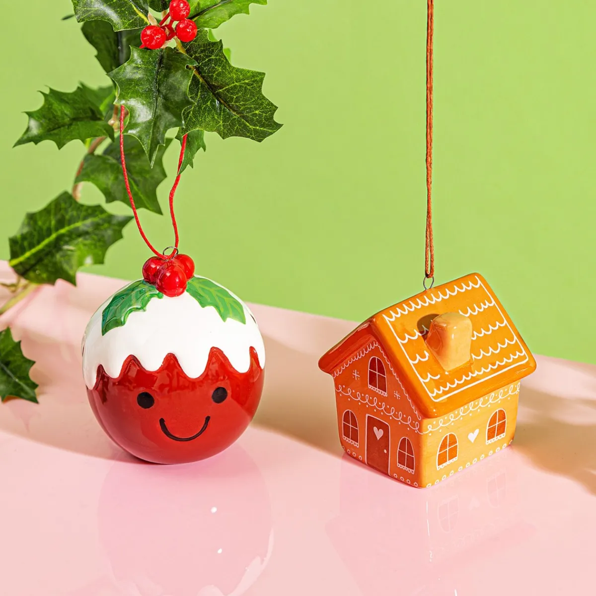 Hot Sass and Belle Robin Shaped Ceramic Hanging Decoration