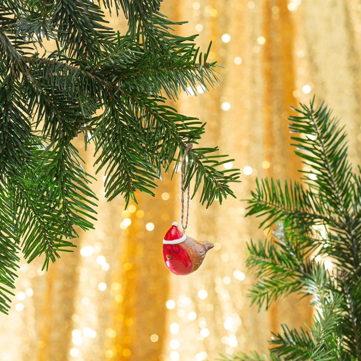 Hot Sass and Belle Robin Shaped Ceramic Hanging Decoration