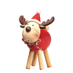 Best Sass and Belle Rudi Reindeer With Red Tummy Standing Decoration