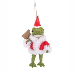 Best Sass and Belle Santa Frog Felt Decoration