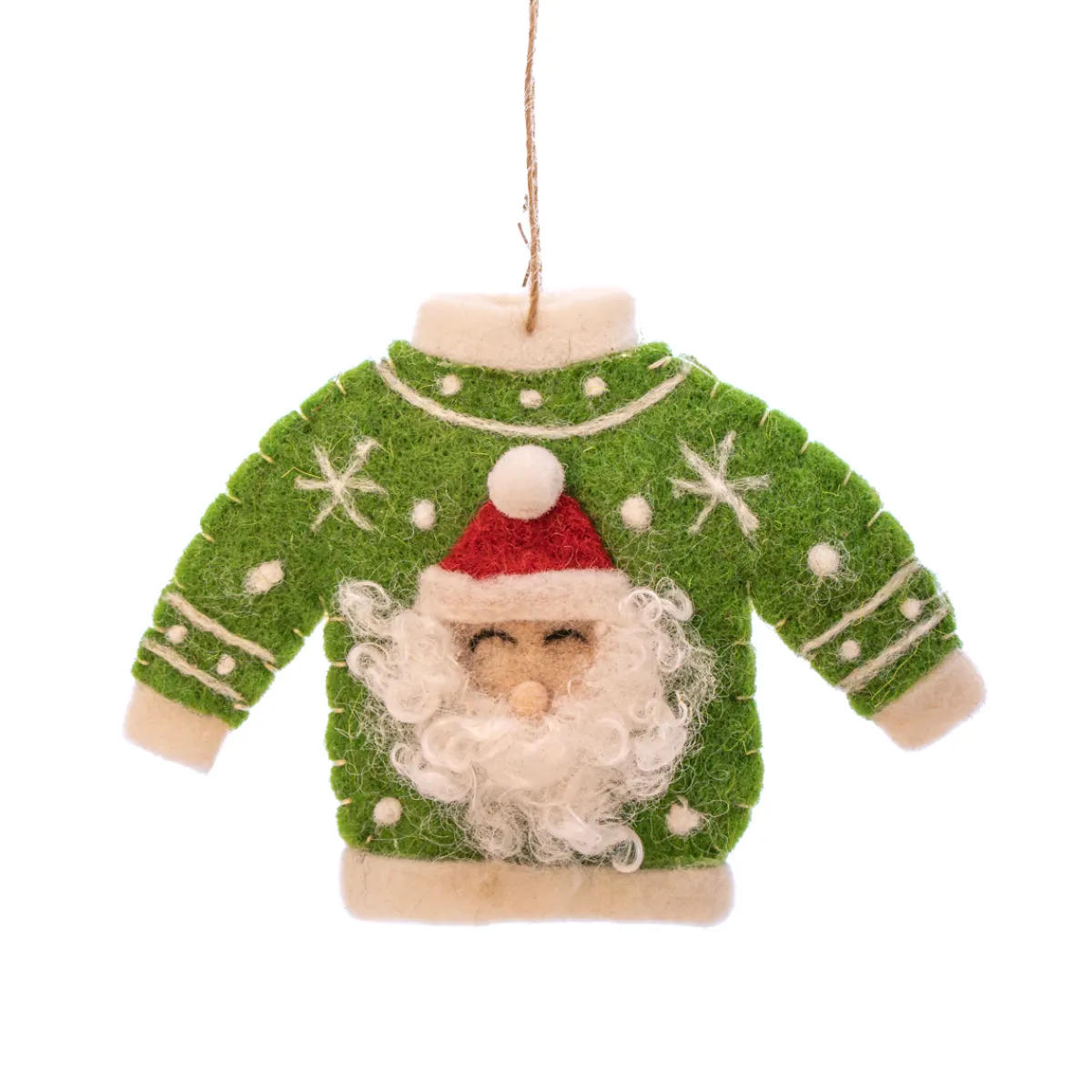 New Sass and Belle Santa Jumper Felt Decoration