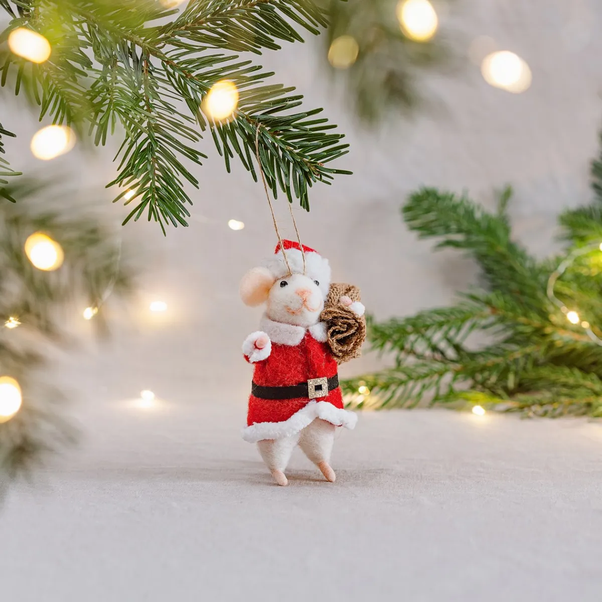 Sale Sass and Belle Santa Mouse Hanging Decoration