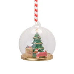 Hot Sass and Belle Santa Paws Dome Bauble