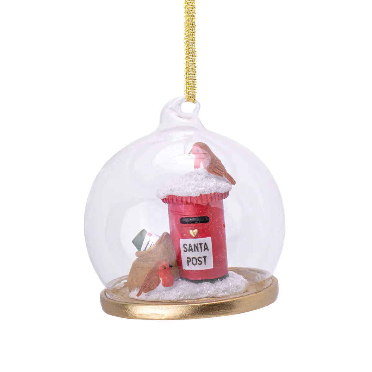 Hot Sass and Belle Santa Post Box Dome Bauble
