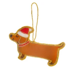 Best Sass and Belle Santa Sausage Dog Zari Decoration