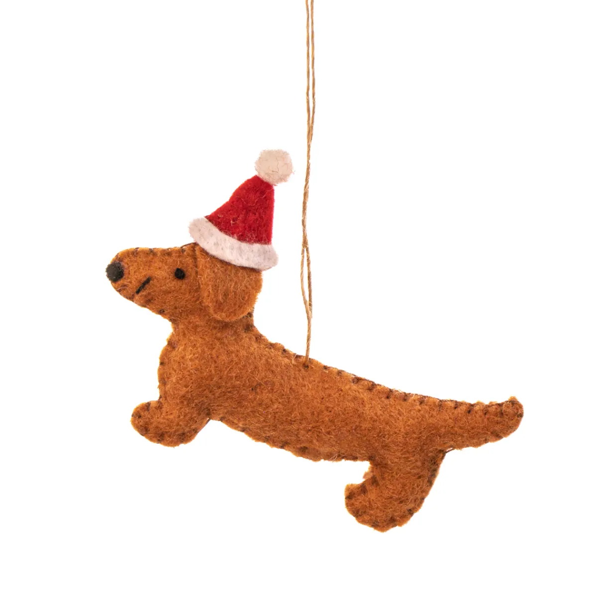 Discount Sass and Belle Sausage Dog Flat Felt Hanging Decoration
