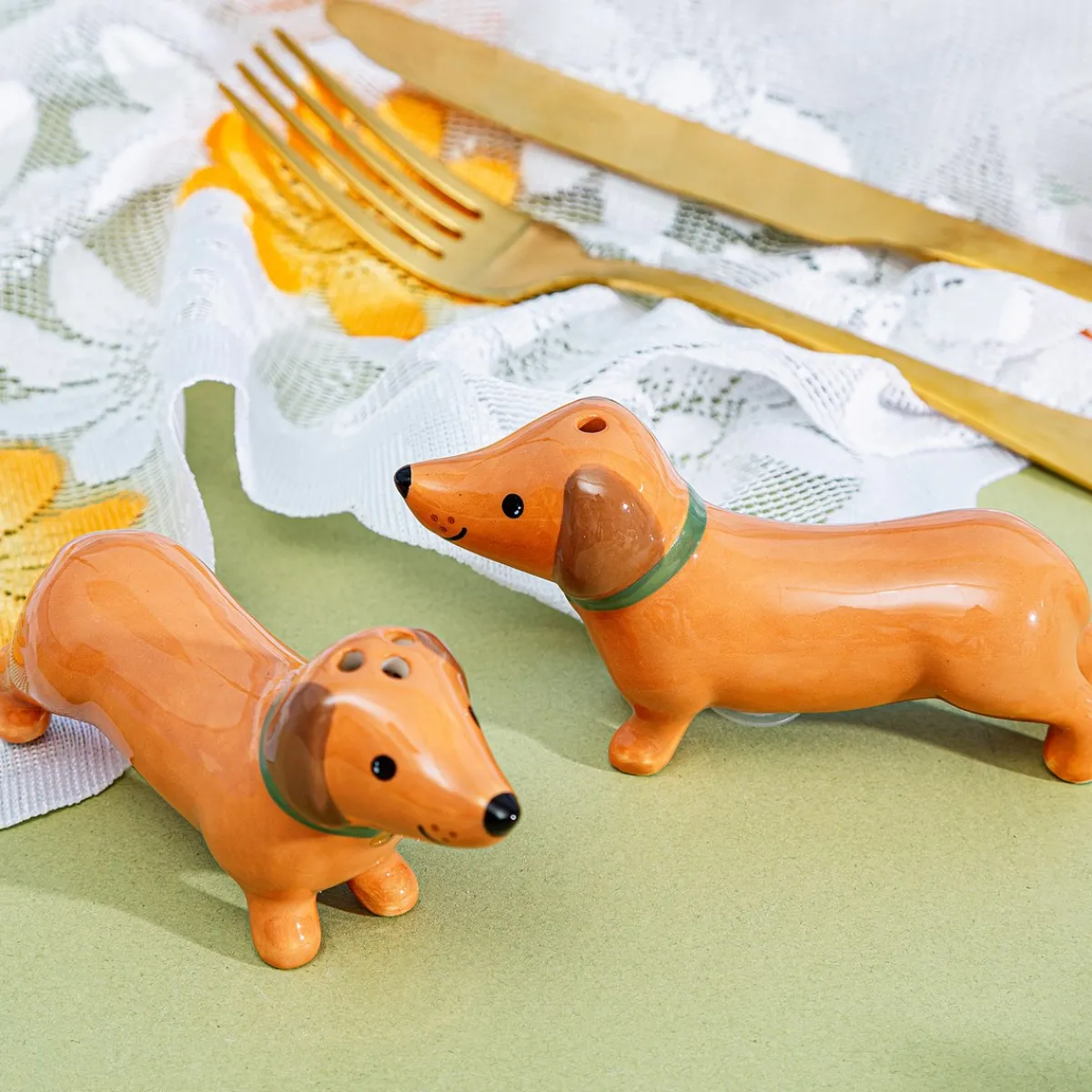 Clearance Sass and Belle Sausage Dog Salt & Pepper Shakers