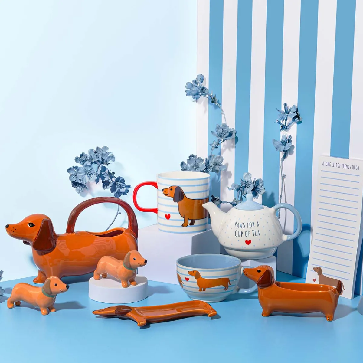 Hot Sass and Belle Sausage Dog Trinket Dish