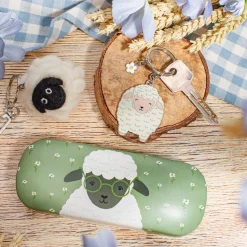 Hot Sass and Belle Sheep Felt Keyring