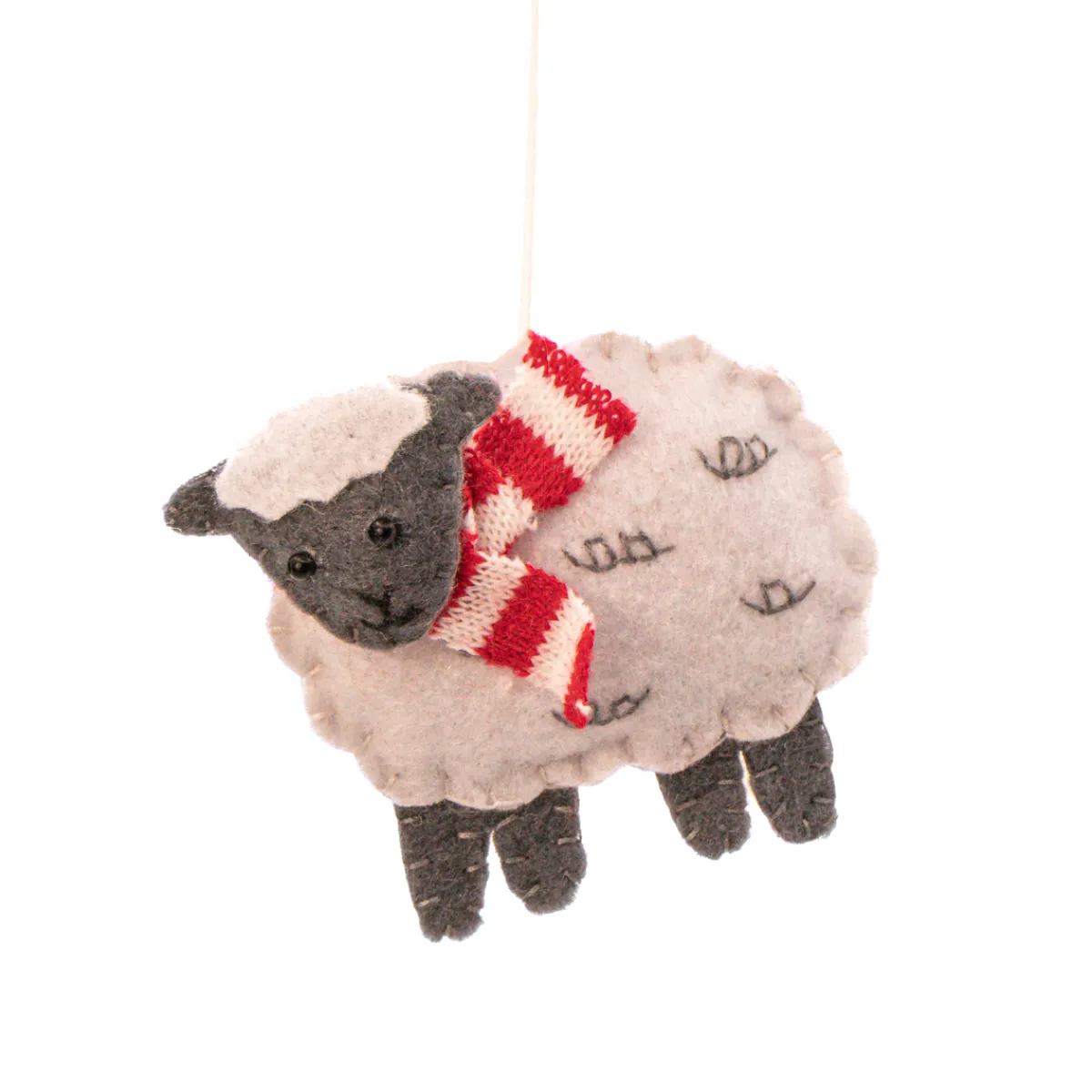 Discount Sass and Belle Sheep Flat Felt Decoration - Set of 3