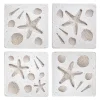 New Sass and Belle Shell Imprint Coasters - Set of 4
