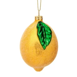 Discount Sass and Belle Shimmering Lemon Shaped Bauble