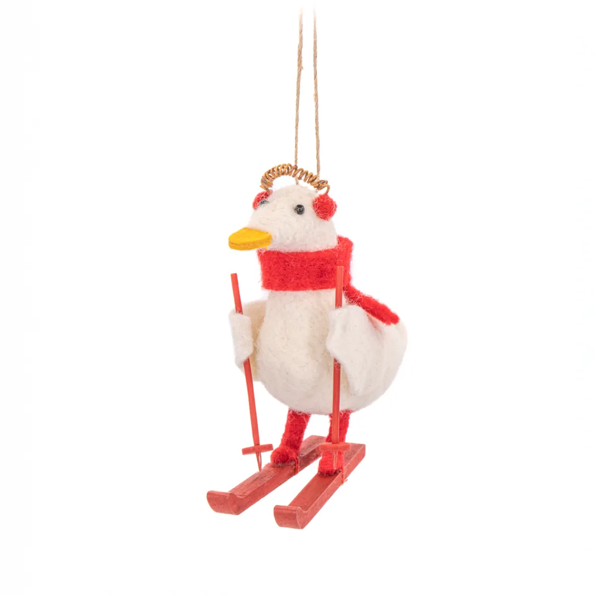 Discount Sass and Belle Skiing Goose Felt Decoration