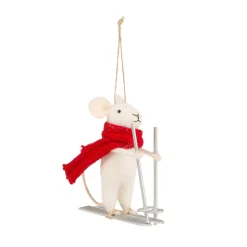 Best Sass and Belle Skiing Mouse Felt Decoration