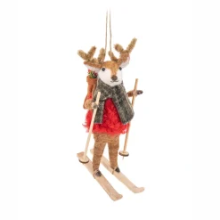 Outlet Sass and Belle Skiing Reindeer Felt Decoration
