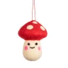 Sale Sass and Belle Smiley Felt Mushroom Hanging Decoration