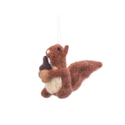 Hot Sass and Belle Squirrel with Acorn Felt Decoration