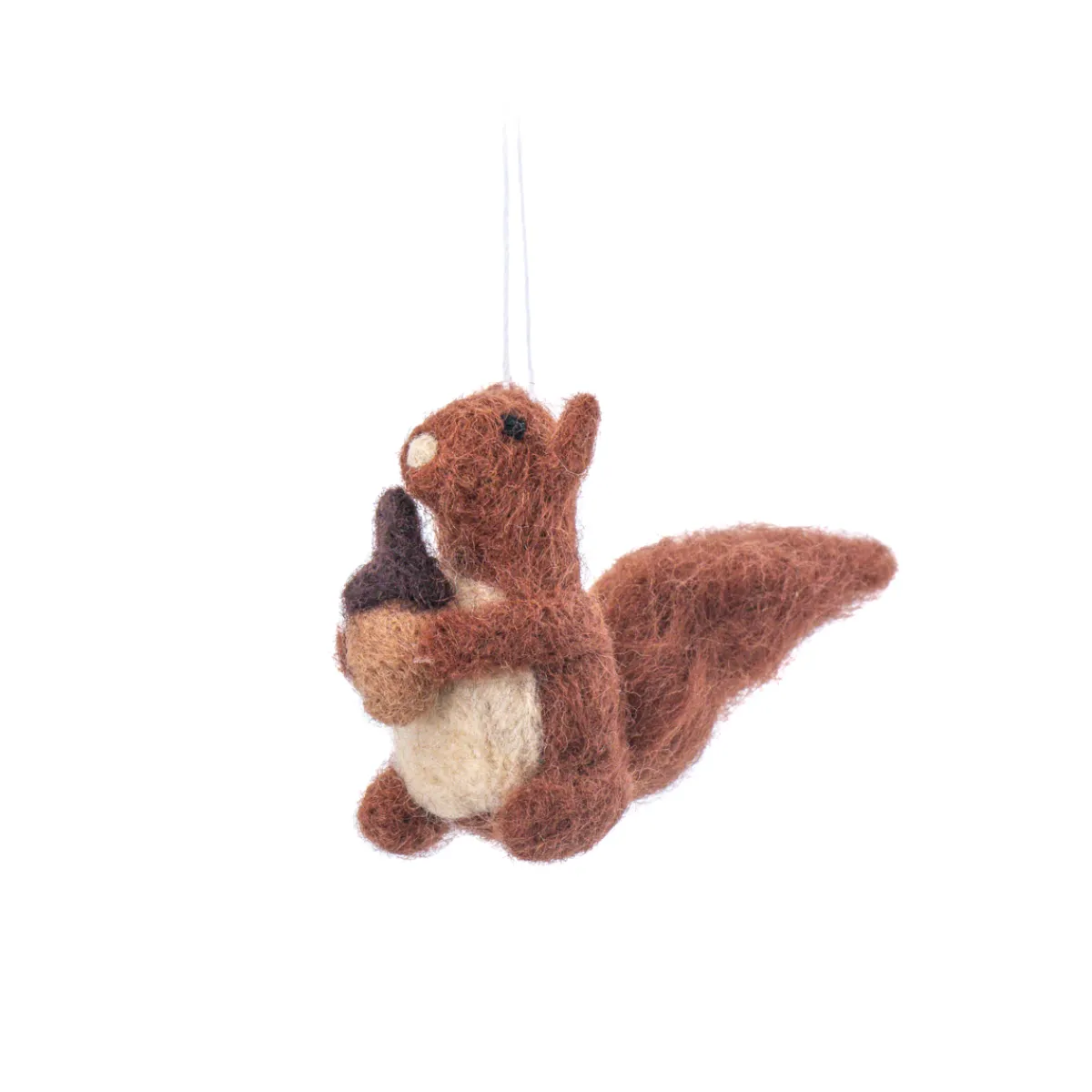Hot Sass and Belle Squirrel with Acorn Felt Decoration