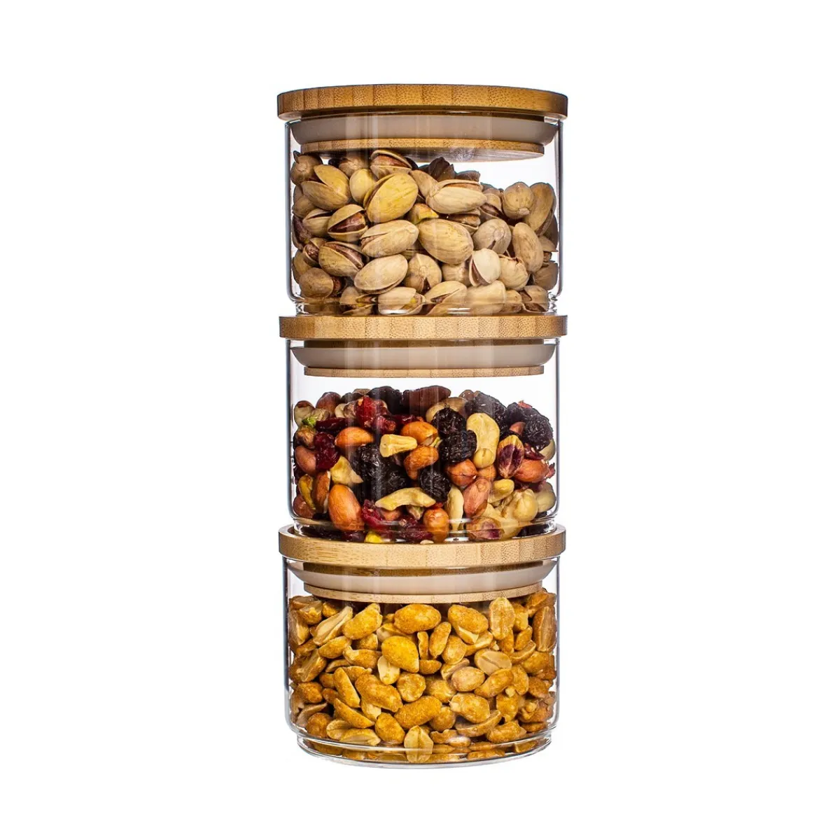 Best Sass and Belle Stacking Glass Storage Jars - Set of 3