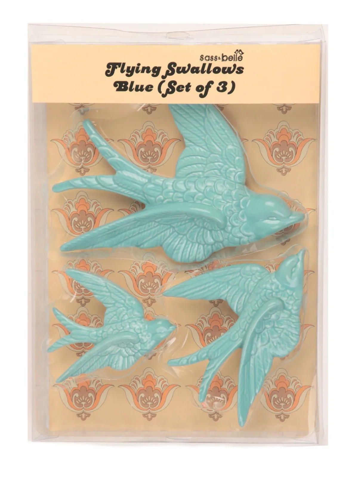 Outlet Sass and Belle Swallow Wall Decorations Duck Egg - Set of 3