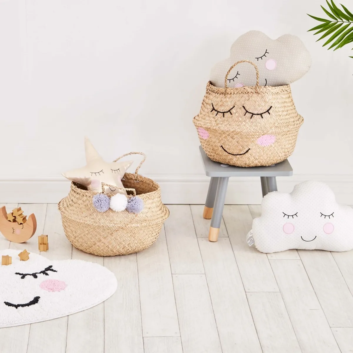 Sass and Belle Sweet Dreams Smiling Cloud White Rug