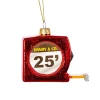 Outlet Sass and Belle Tape Measure Shaped Bauble Red