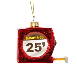Outlet Sass and Belle Tape Measure Shaped Bauble Red