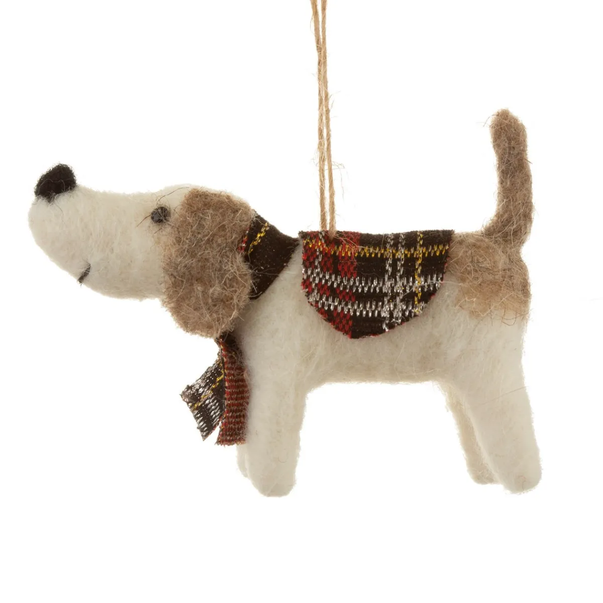 Outlet Sass and Belle Tartan Dog Hanging Felt Decoration