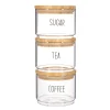 Hot Sass and Belle Tea, Coffee, Sugar Stacking Jars - Set of 3
