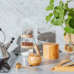 Hot Sass and Belle Tea, Coffee, Sugar Stacking Jars - Set of 3