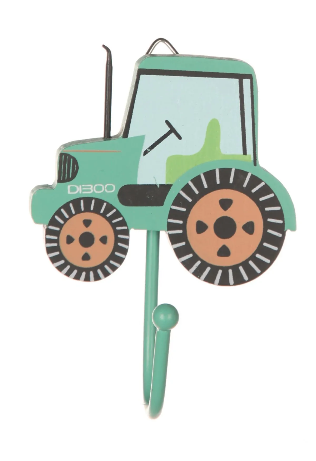 Clearance Sass and Belle Tractor Single Hook Green