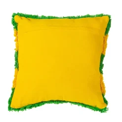 Discount Sass and Belle Tufted Stripe Cushion Cover Green and Yellow
