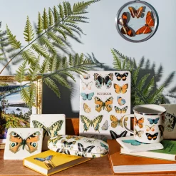 Hot Sass and Belle Vintage Butterflies Enamel Mug