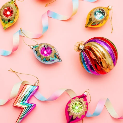 Online Sass and Belle Vintage Indented Baubles - Set of 4