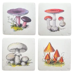 Sass and Belle Vintage Mushroom Coasters - Set of 4