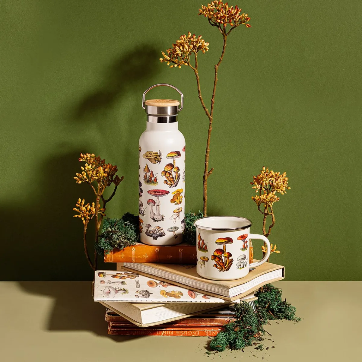 Sass and Belle Vintage Mushroom Enamel Mug