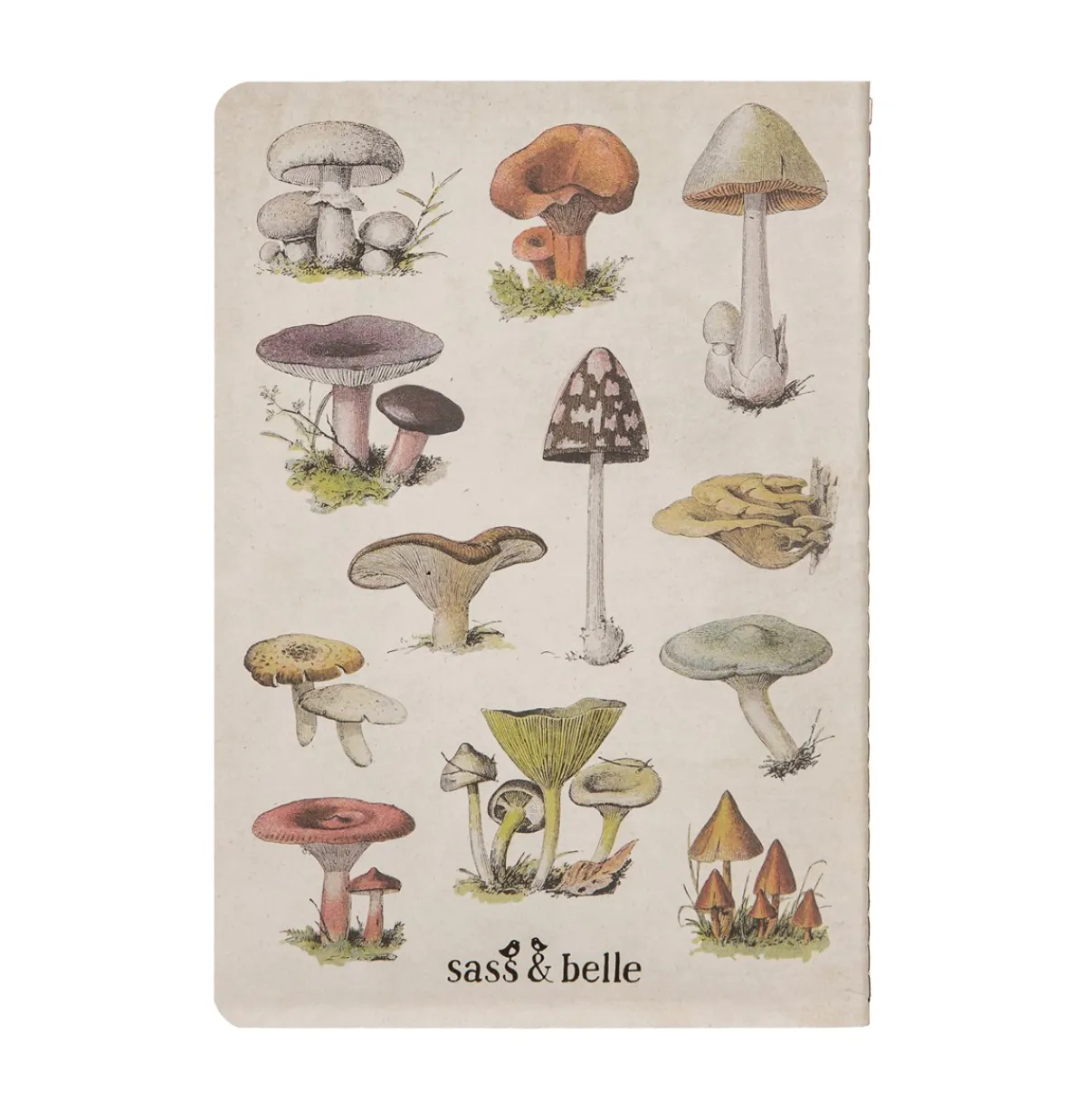 Hot Sass and Belle Vintage Mushrooms A5 Notebook