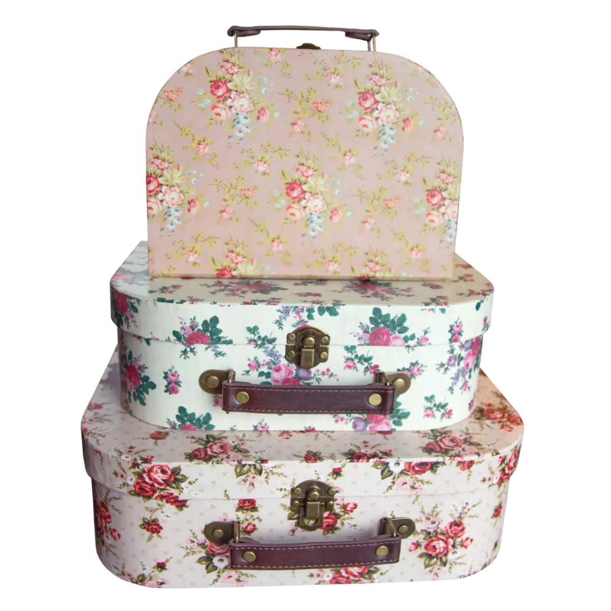 Online Sass and Belle Vintage Rose Suitcases - Set of 3