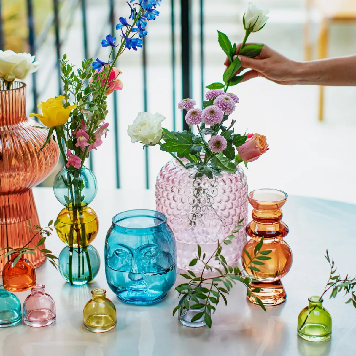 Online Sass and Belle Warm Toned Mini Bud Vases - Set of 3